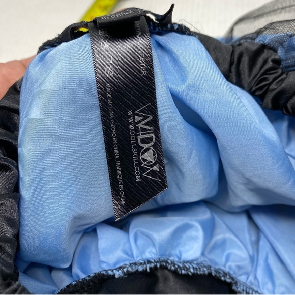 Dolls Kill Widow Clair De Lune Satin & Lace Mini Skirt XXS - Picture 7 of 10